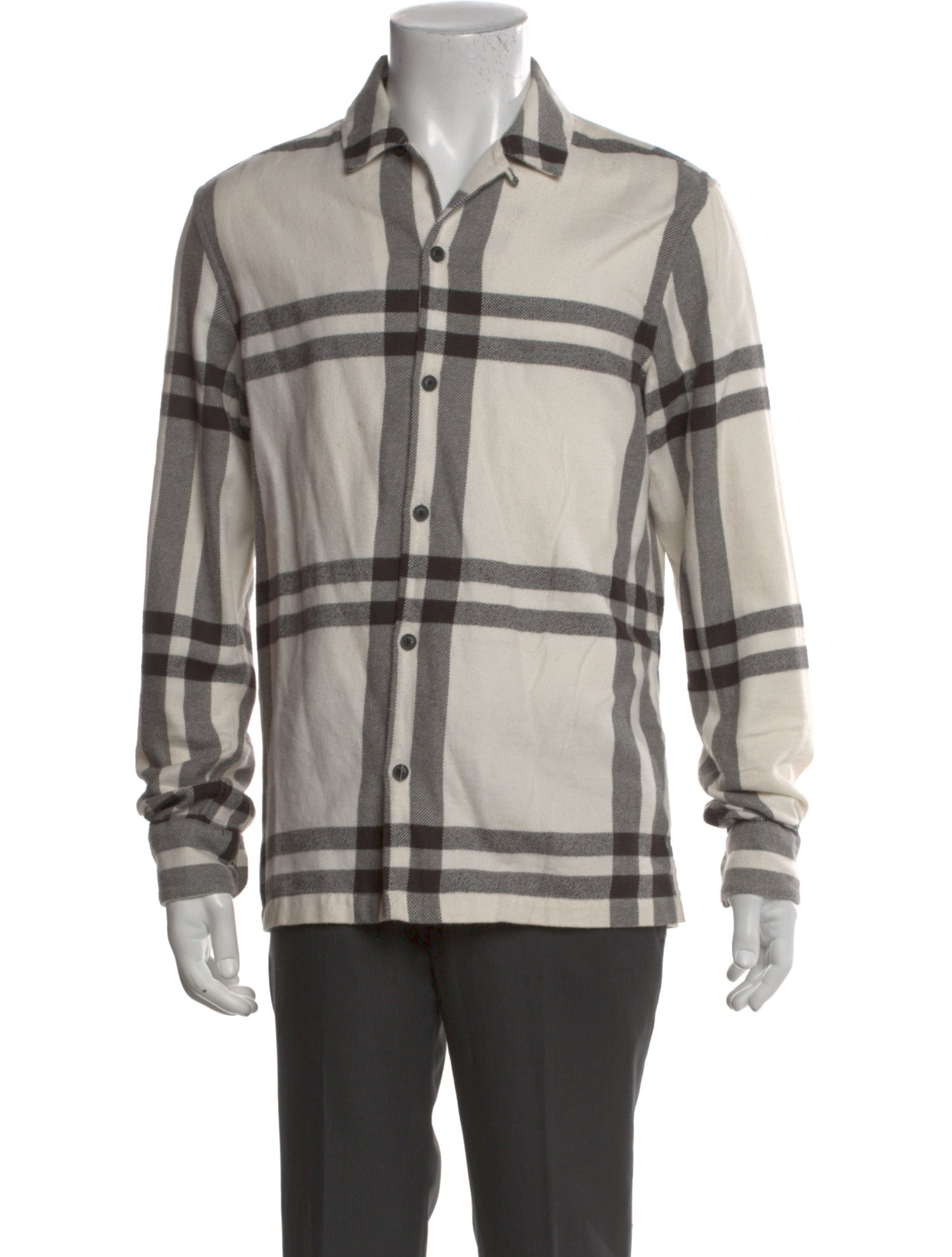 AllSaints Plaid Print Long Sleeve Shirt