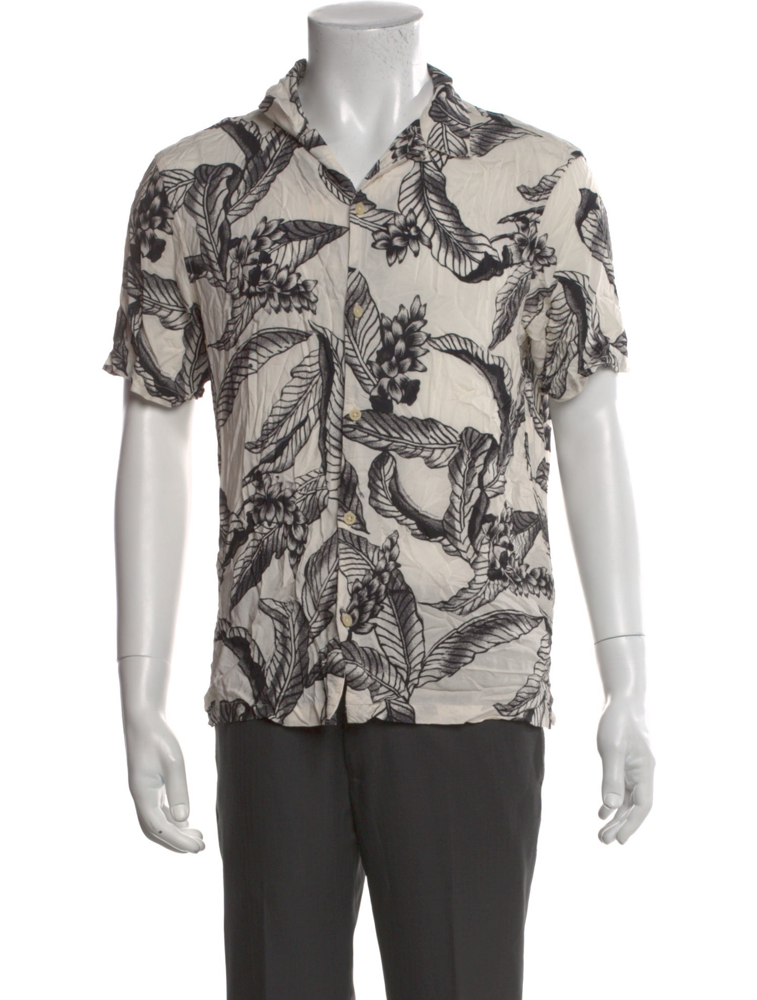 AllSaints Graphic Print Short Sleeve Shirt