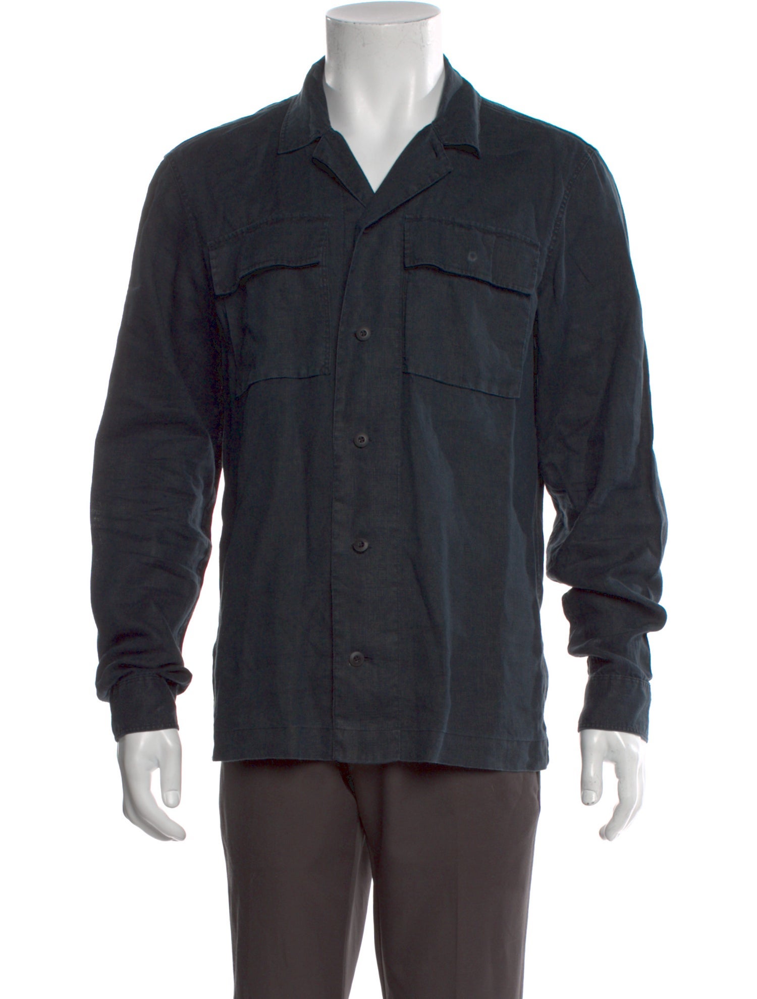 AllSaints Linen Long Sleeve Shirt