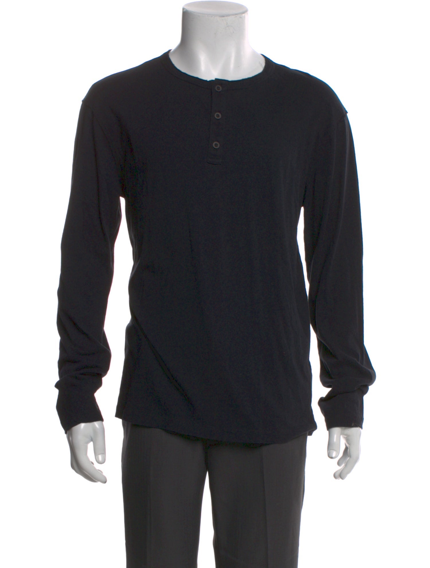 AllSaints Crew Neck Long Sleeve Henley