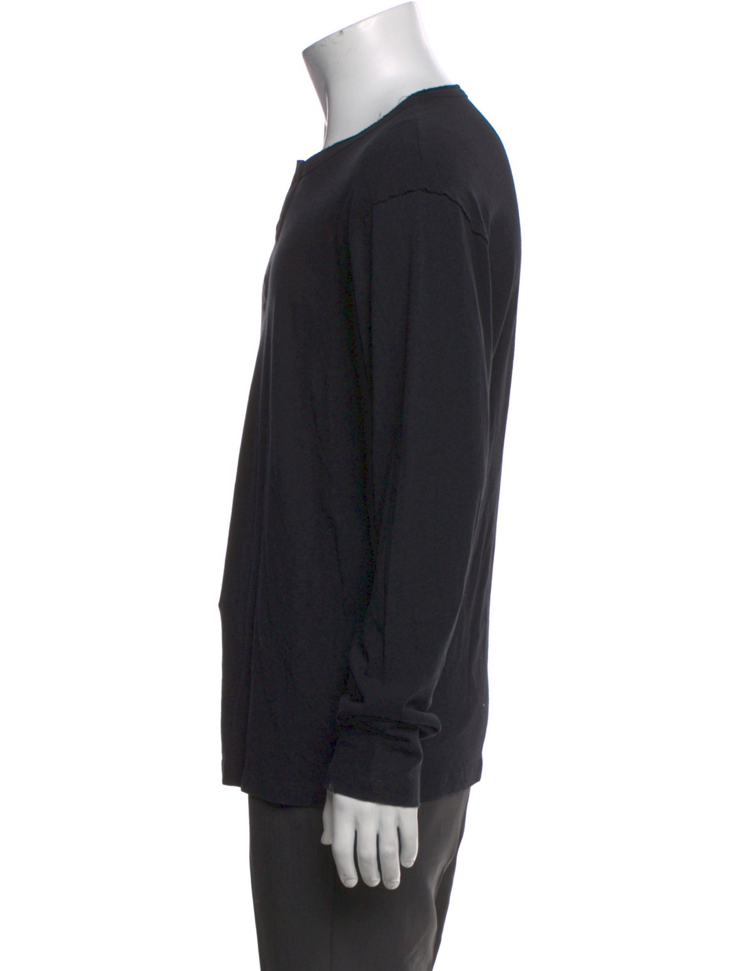 AllSaints Crew Neck Long Sleeve Henley