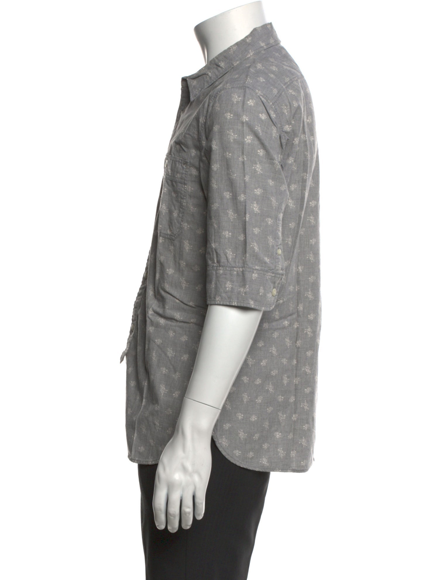 AllSaints Floral Print Short Sleeve Shirt