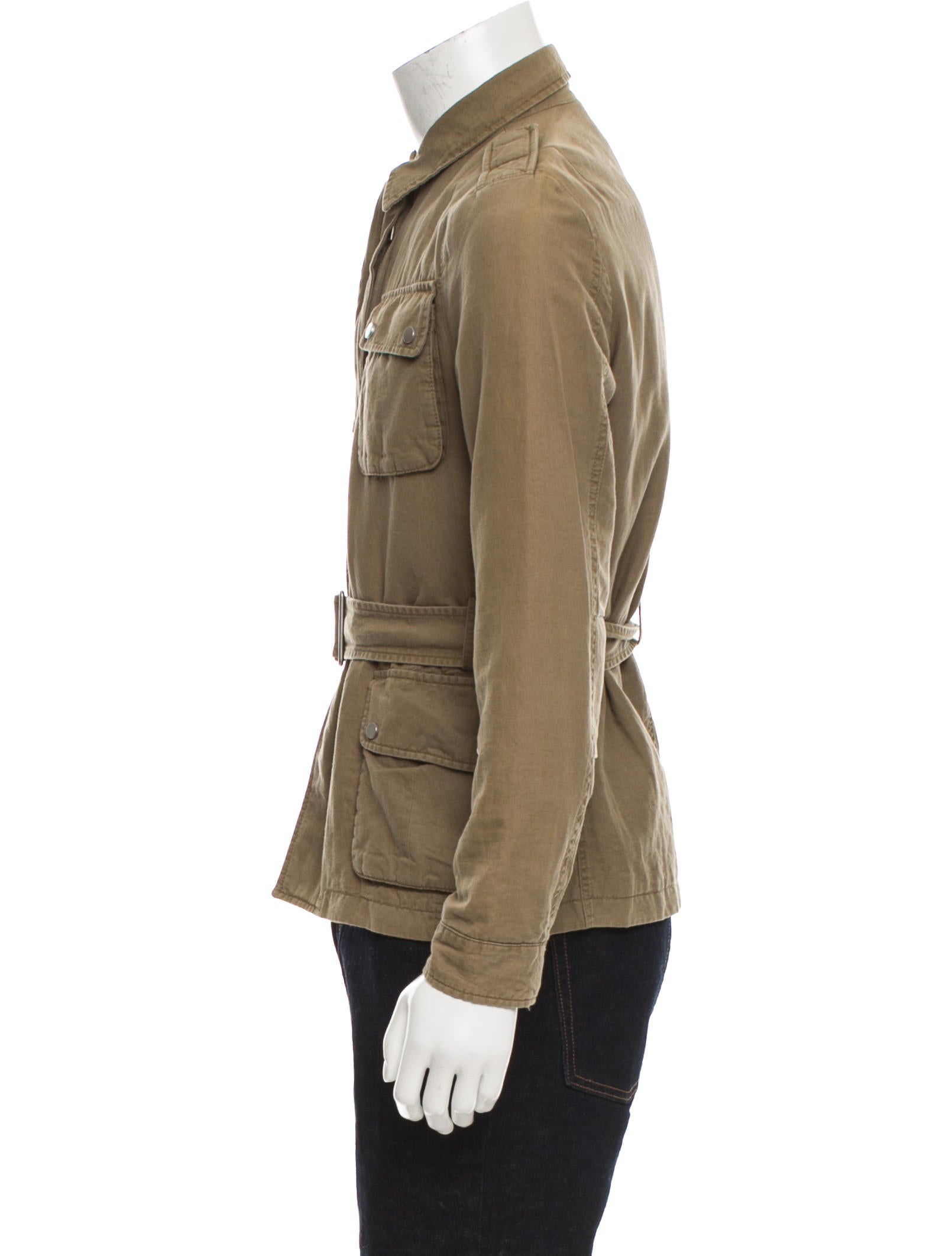 AllSaints Lightweight Utility Jacket Green Outerwear, Clothing