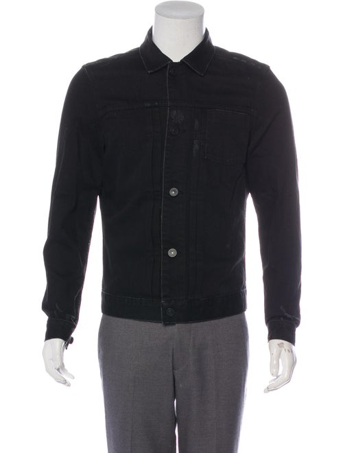 AllSaints Distressed Denim Jacket black