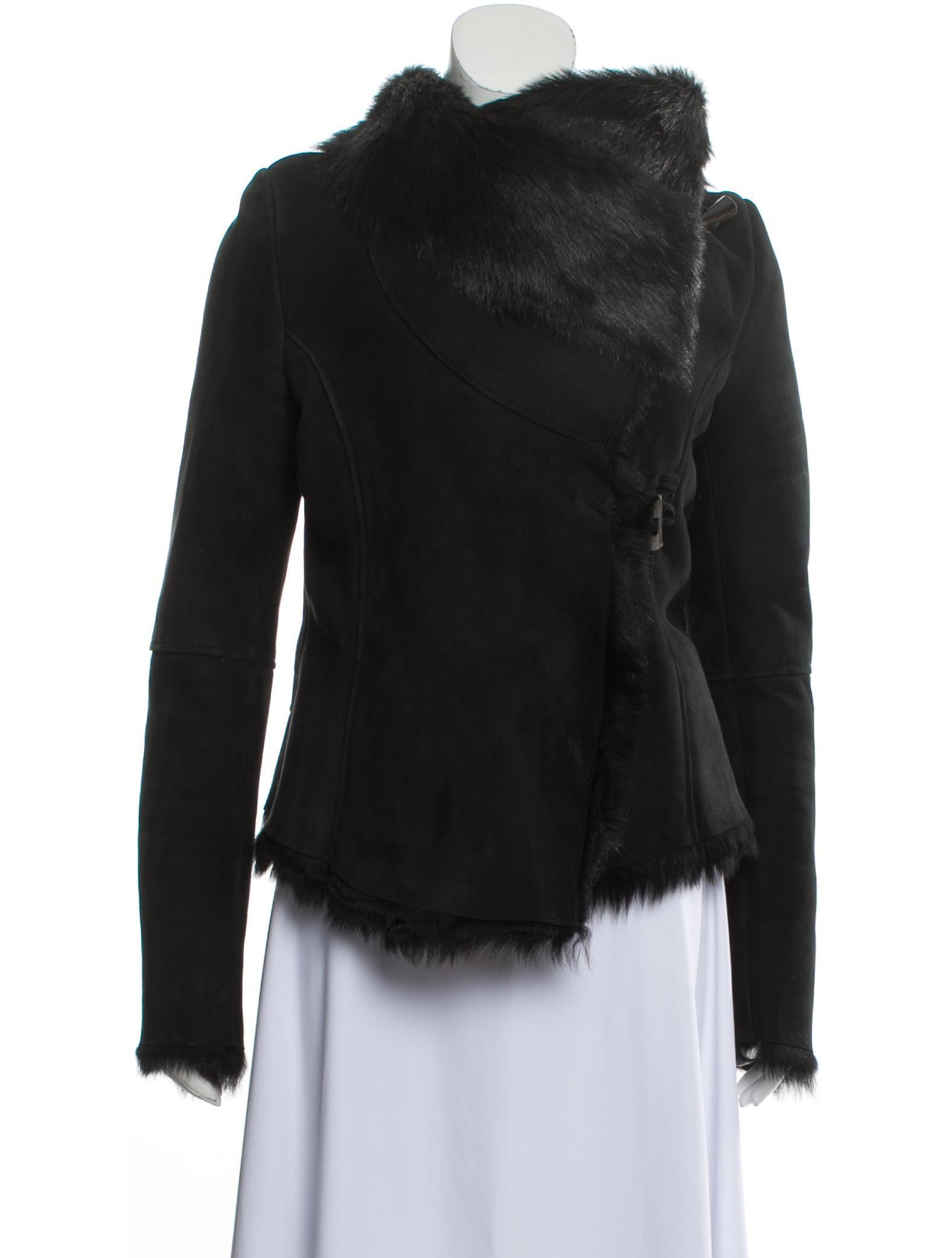 allsaints fur jacket