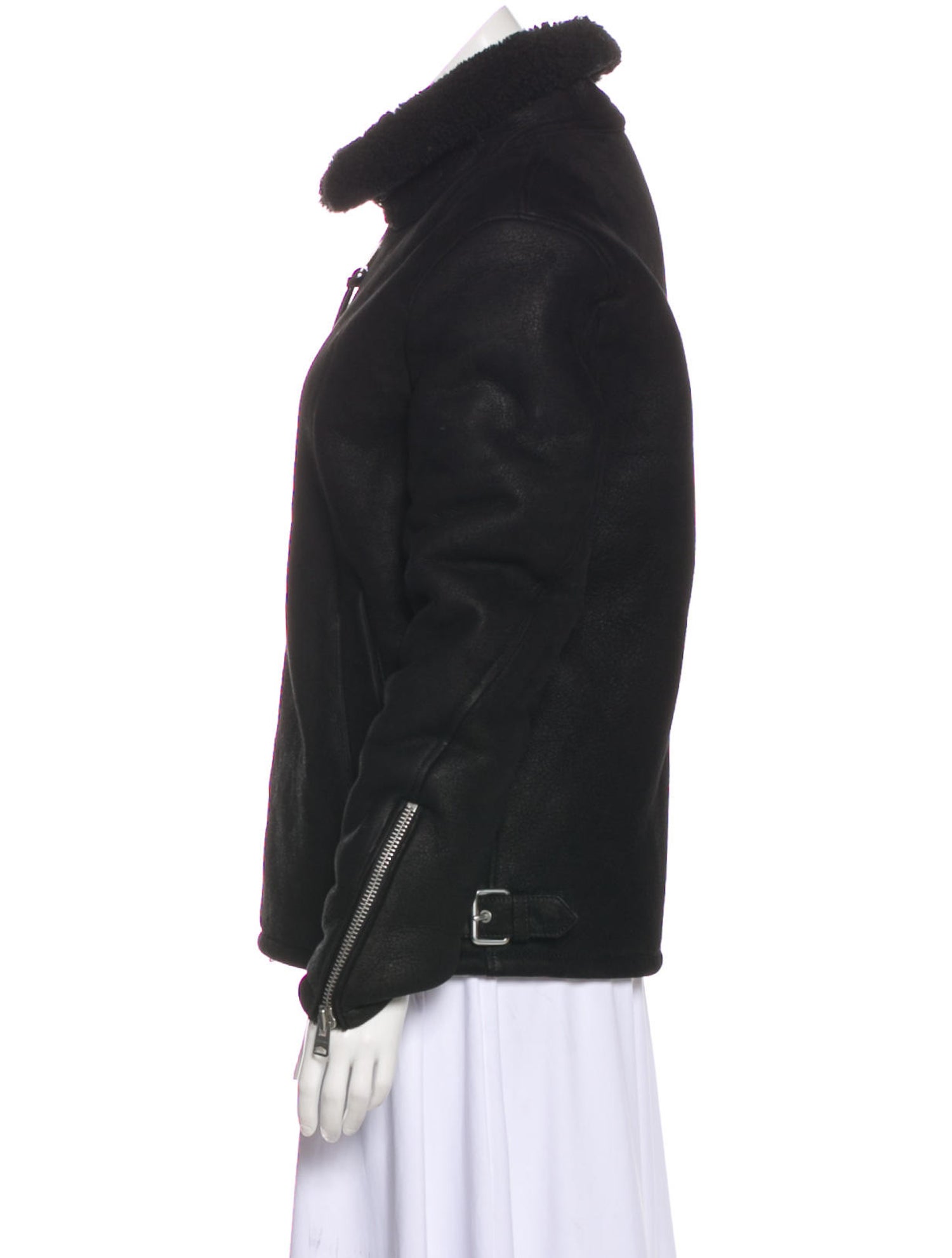 allsaints fur jacket