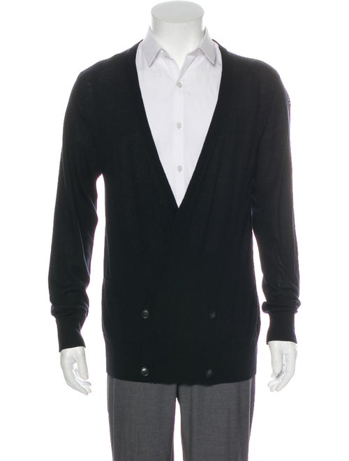 AllSaints Weir Merino Wool Cardigan Black
