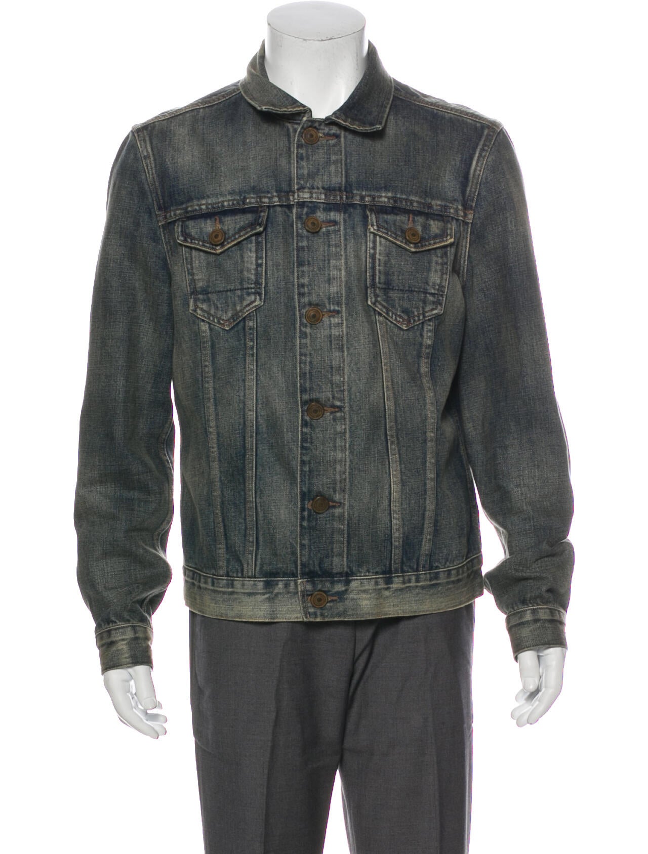 all saints black denim jacket