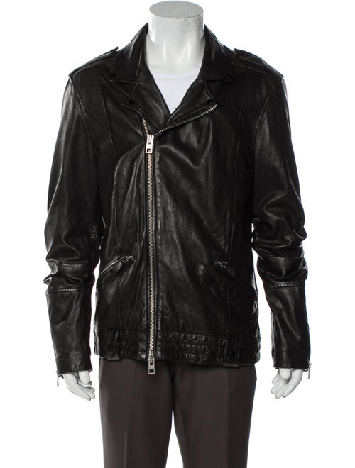AllSaints Leather Moto Jacket Black