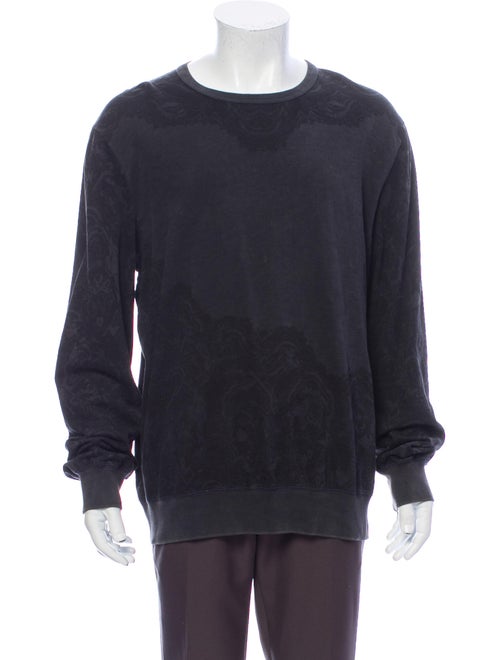 AllSaints Printed Crew Neck Sweatshirt Grey