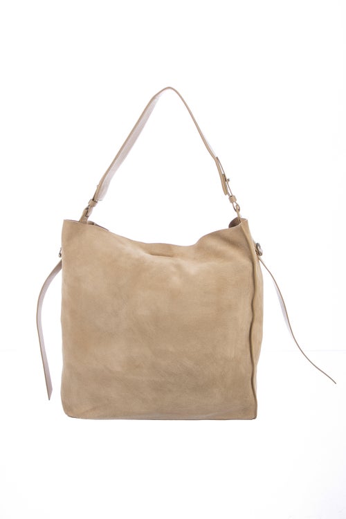 AllSaints Suede Tote Silver