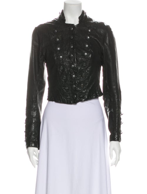 AllSaints Leather Biker Jacket Black