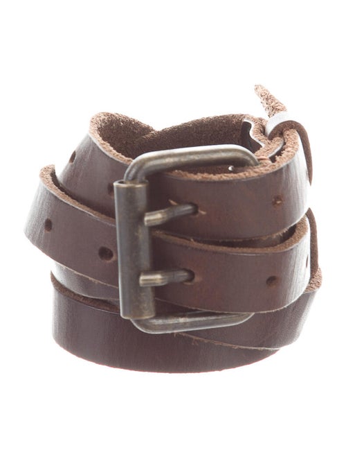 AllSaints Distressed Leather Belt brown