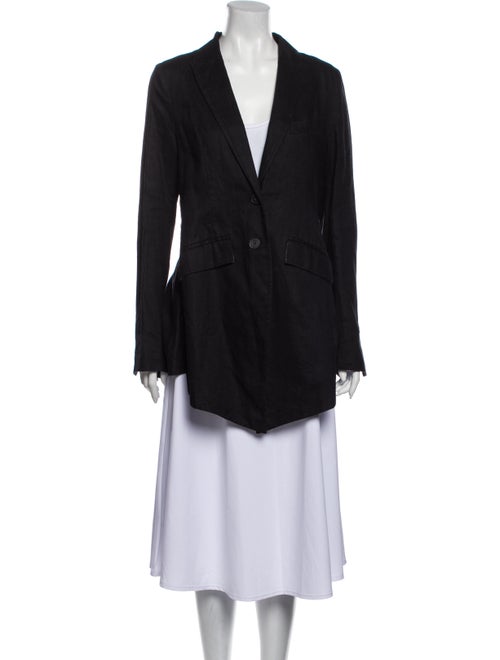 AllSaints Linen Peacoat Black
