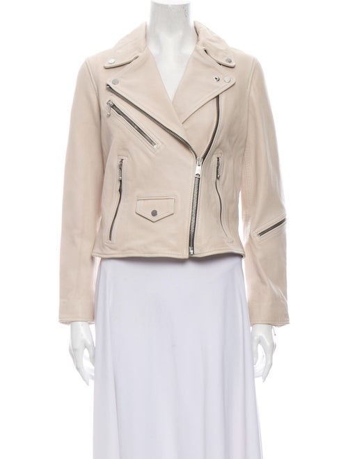 AllSaints Leather Biker Jacket White