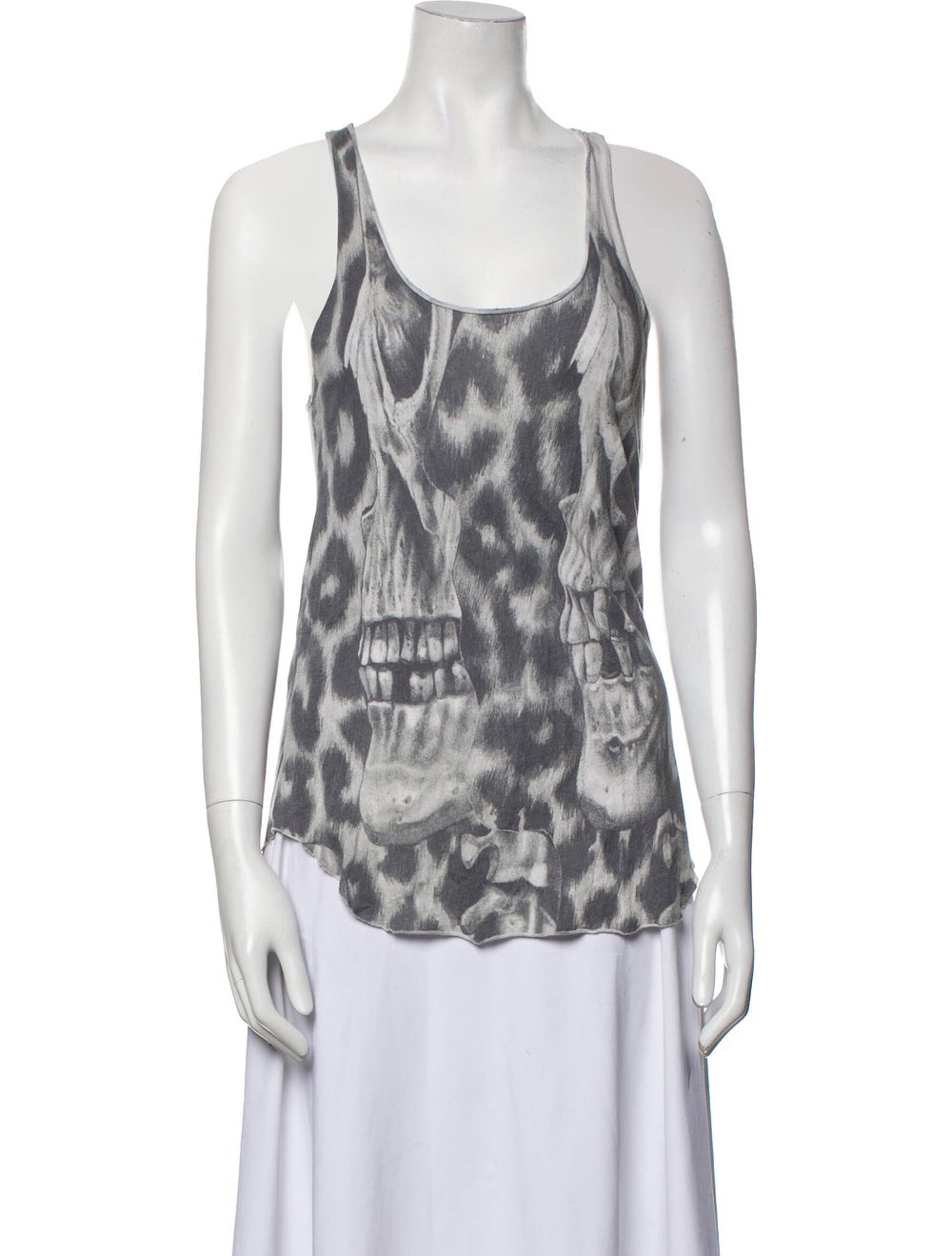 AllSaints Animal Print Scoop Neck T-Shirt - image 1