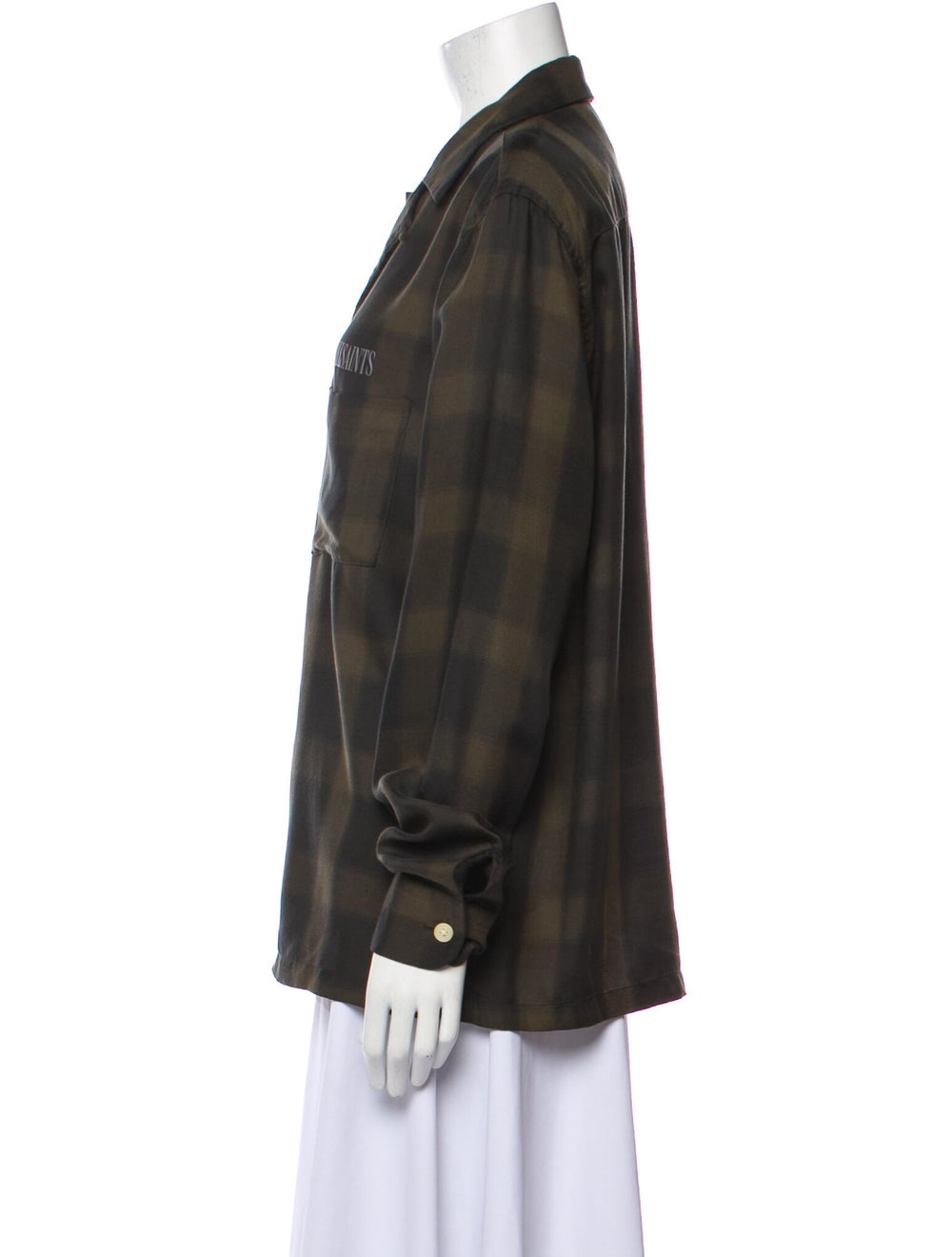 AllSaints Plaid Print Long Sleeve Shirt - image 2