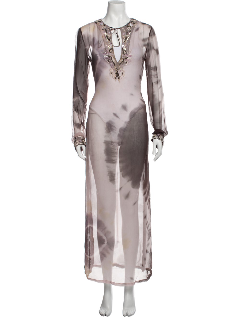 AllSaints Tie-Dye Print Long Dress - image 1