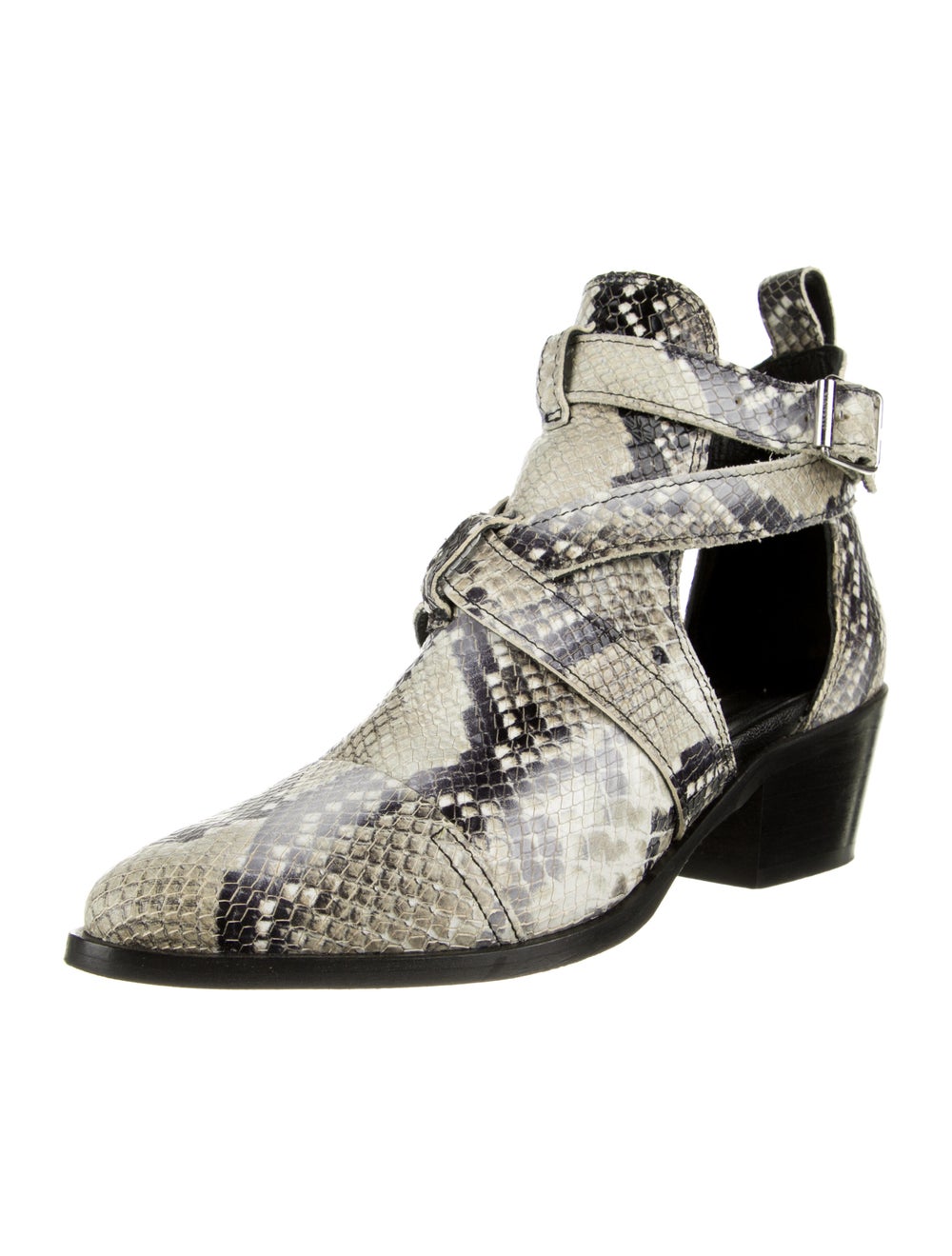 AllSaints Leather Animal Print Moto Boots - image 2