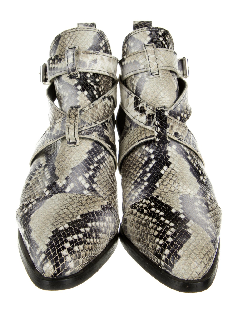 AllSaints Leather Animal Print Moto Boots - image 3
