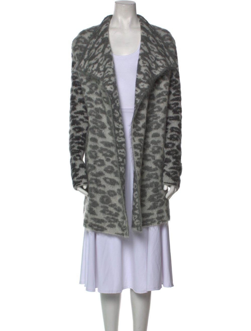 AllSaints Animal Print V-Neck Sweater - image 1