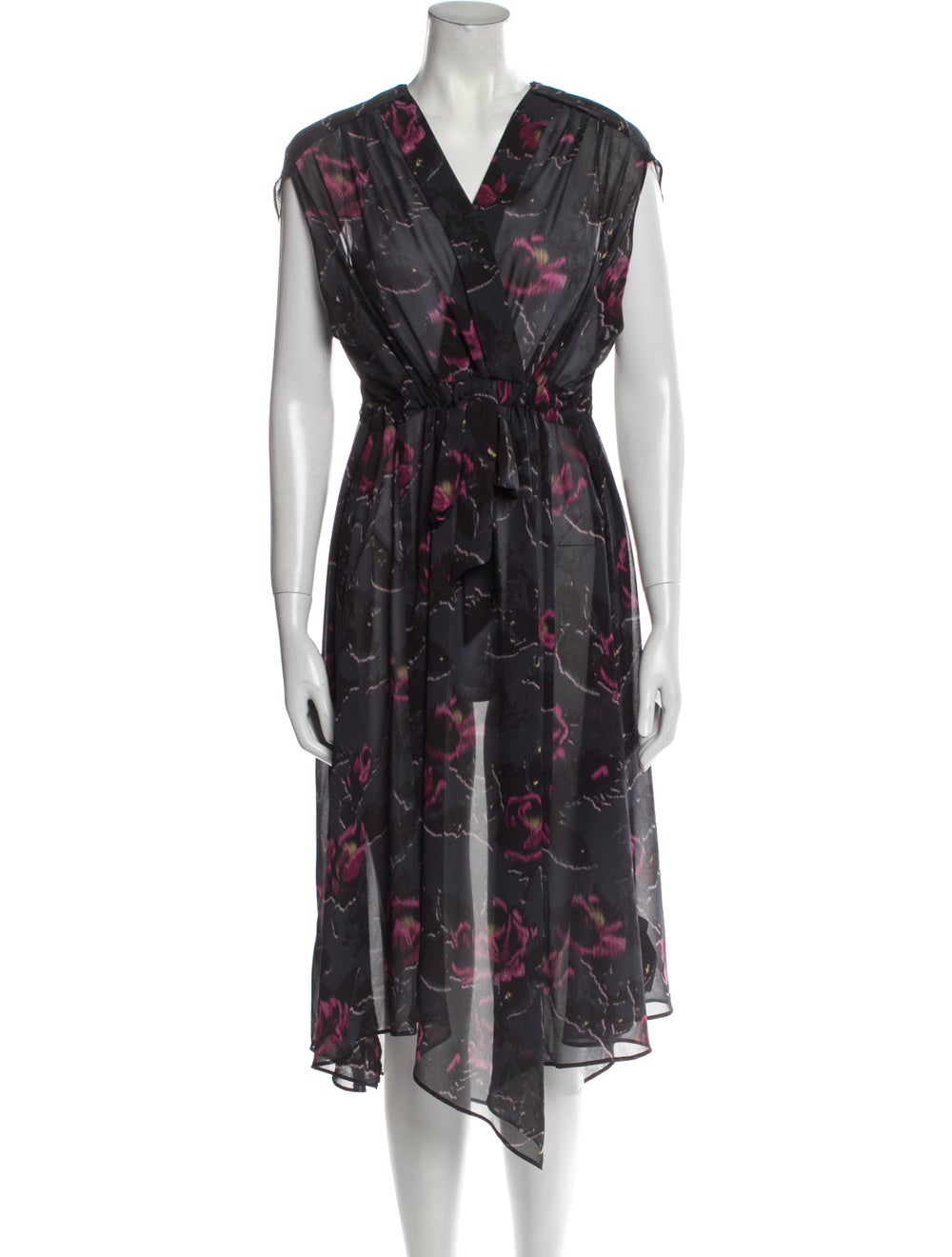 AllSaints Floral Print Long Dress - image 1