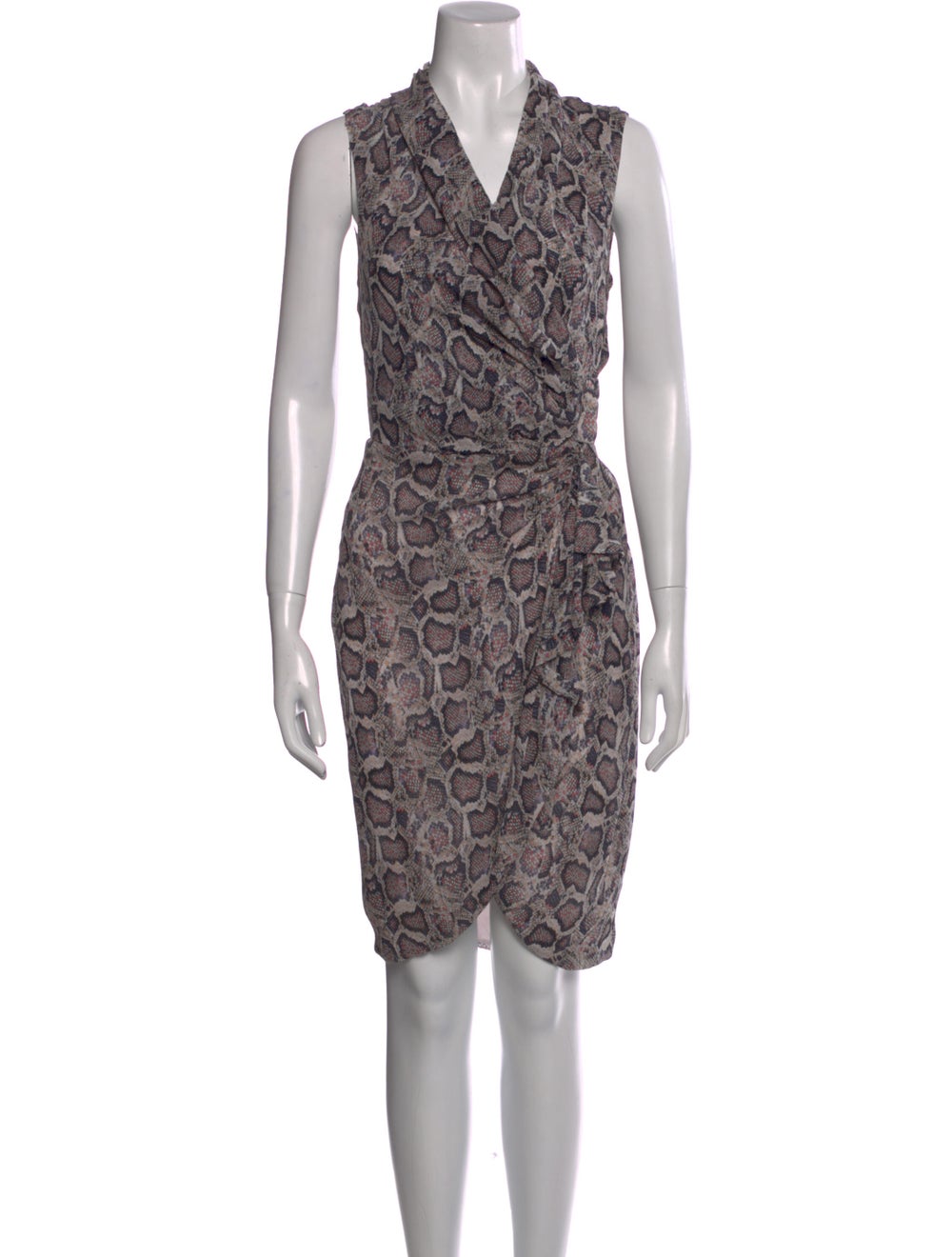 AllSaints Animal Print Knee-Length Dress - image 1