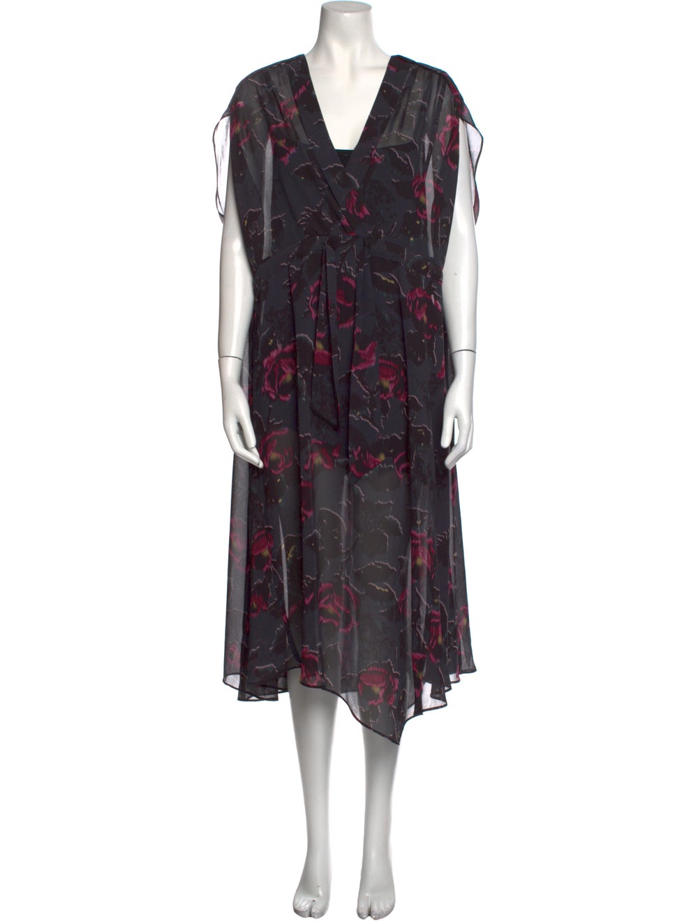 AllSaints Floral Print Long Dress - image 1