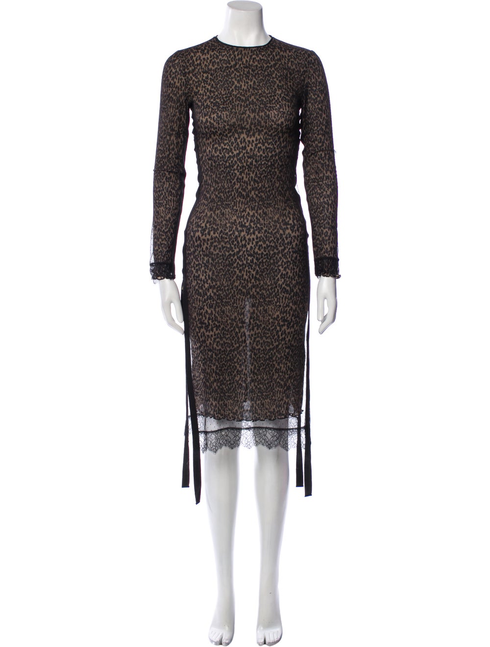 AllSaints Animal Print Midi Length Dress - image 1