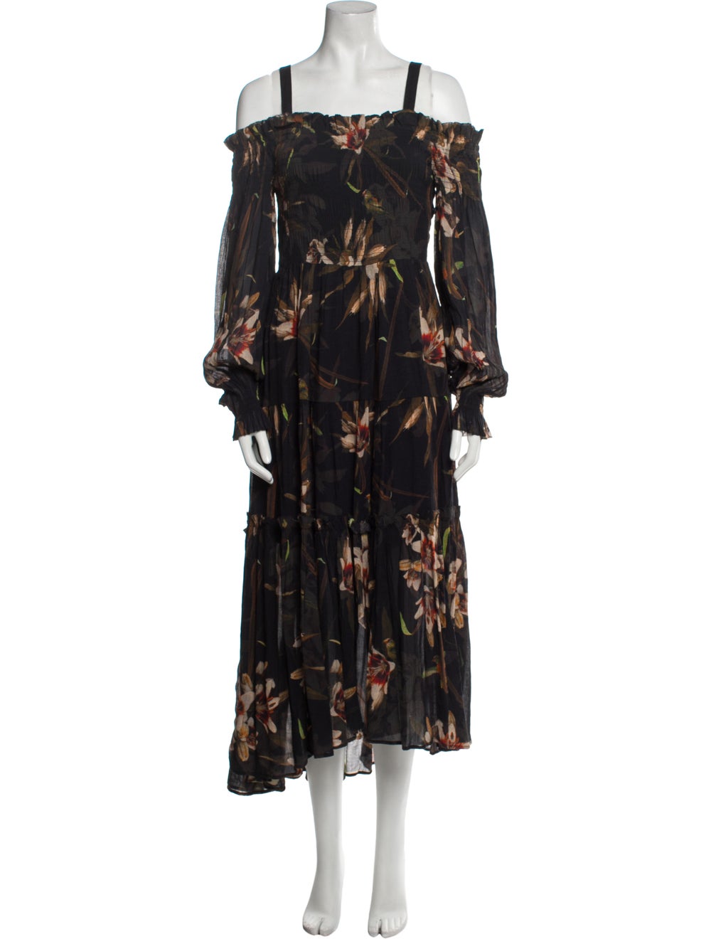 AllSaints Floral Print Long Dress - image 1