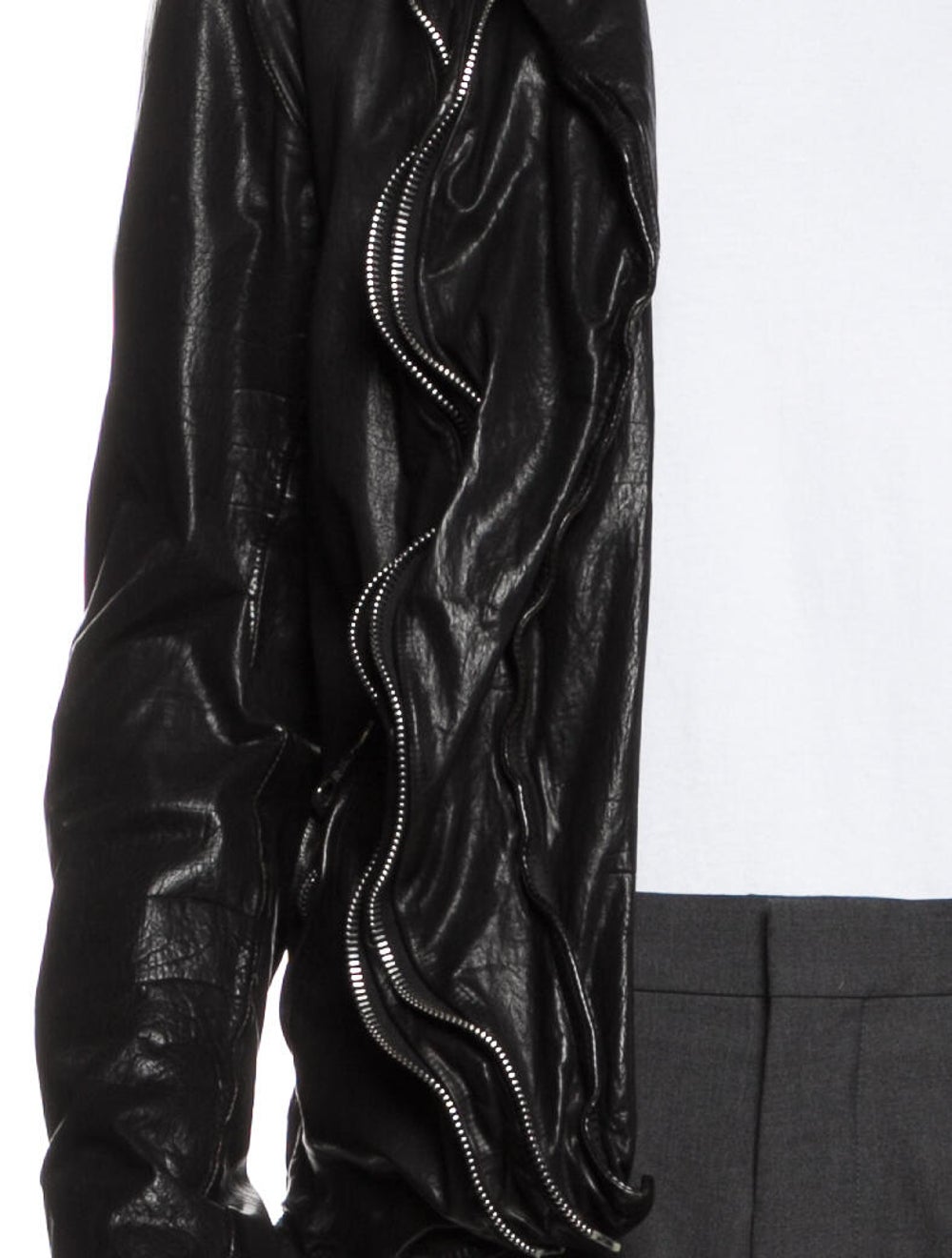 AllSaints Calf Leather Animal Print Moto Jacket - image 4