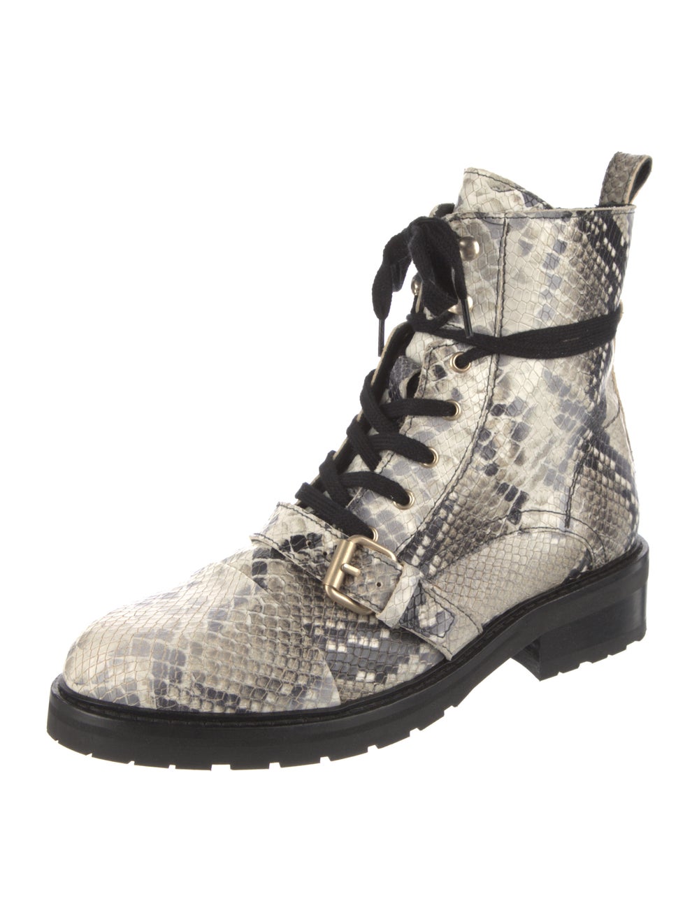 AllSaints Leather Animal Print Combat Boots - image 2