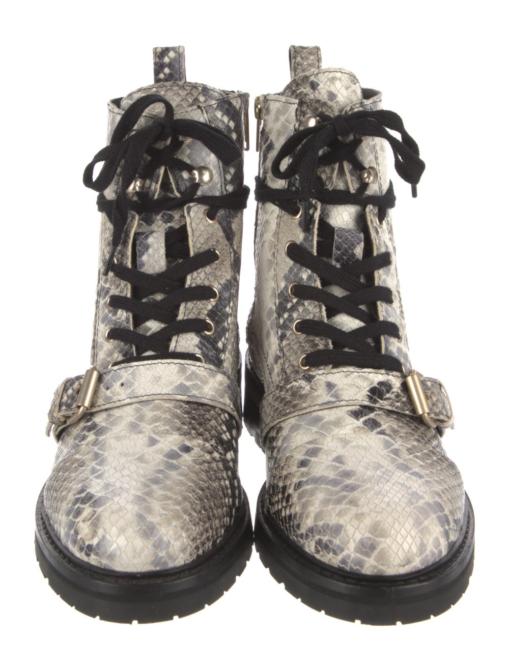 AllSaints Leather Animal Print Combat Boots - image 3