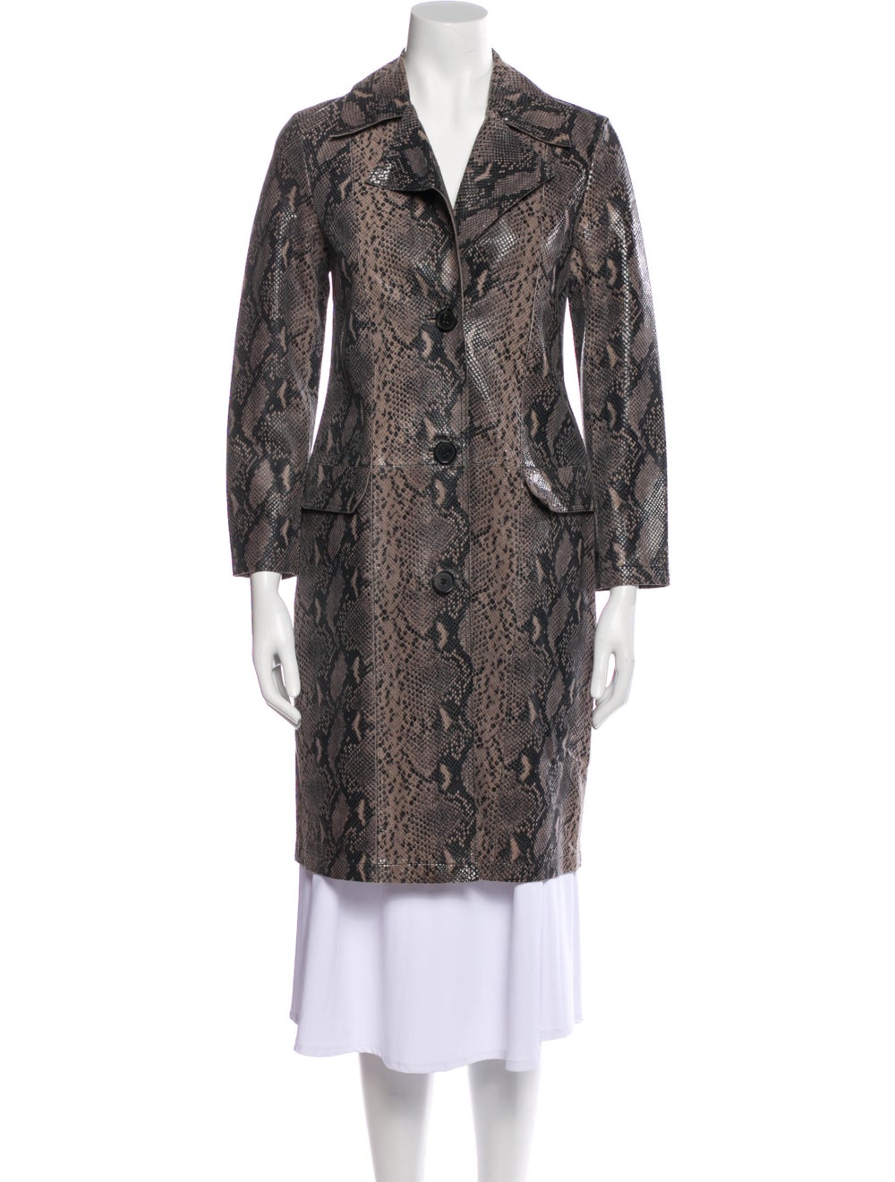 AllSaints Lamb Leather Animal Print Coat w/ Tags - image 1