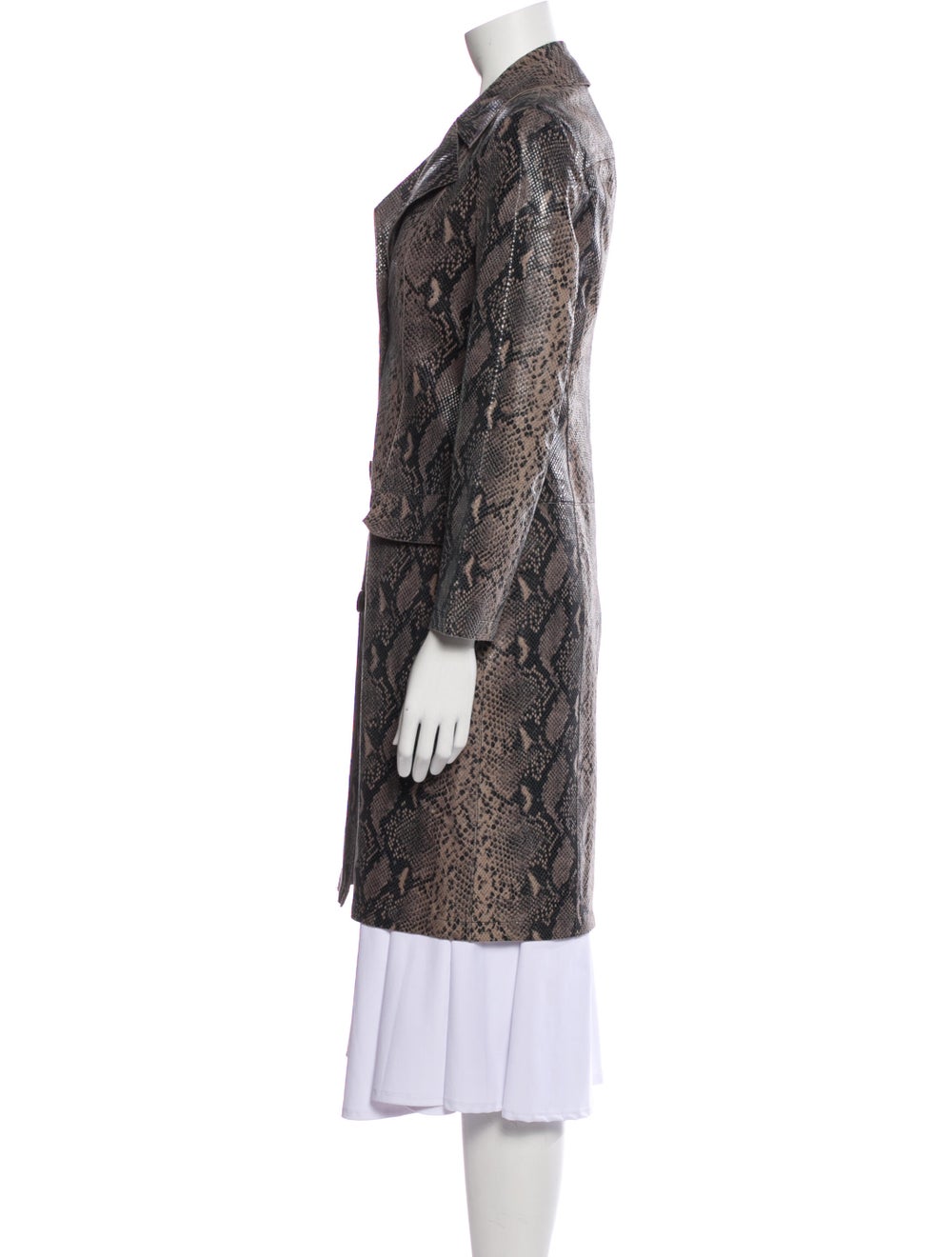 AllSaints Lamb Leather Animal Print Coat w/ Tags - image 2