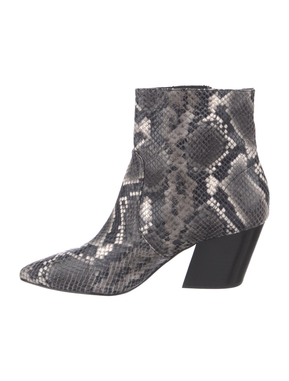 AllSaints Embossed Leather Animal Print Boots - image 1