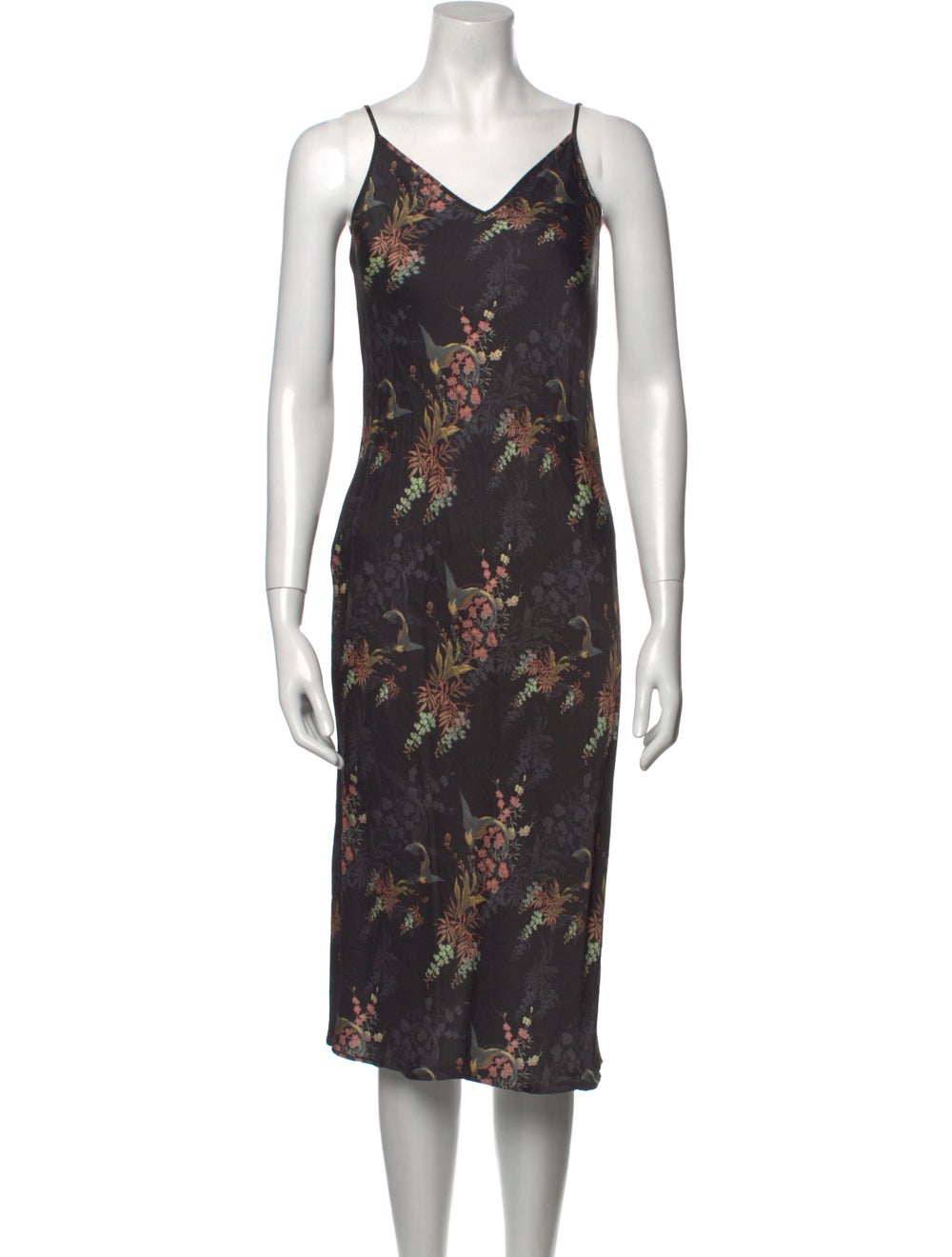 AllSaints Floral Print Midi Length Dress - image 1