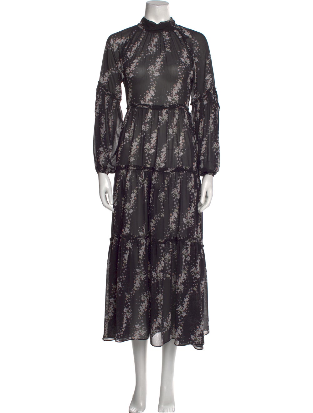 AllSaints Floral Print Long Dress - image 1