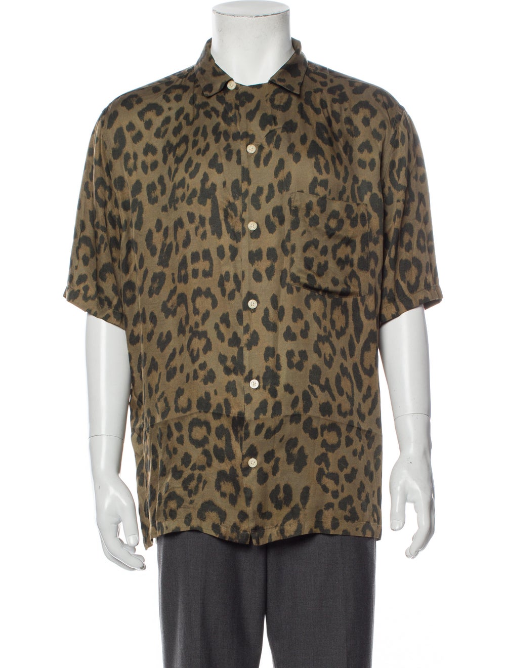 AllSaints Animal Print Short Sleeve Shirt w/ Tags - image 1