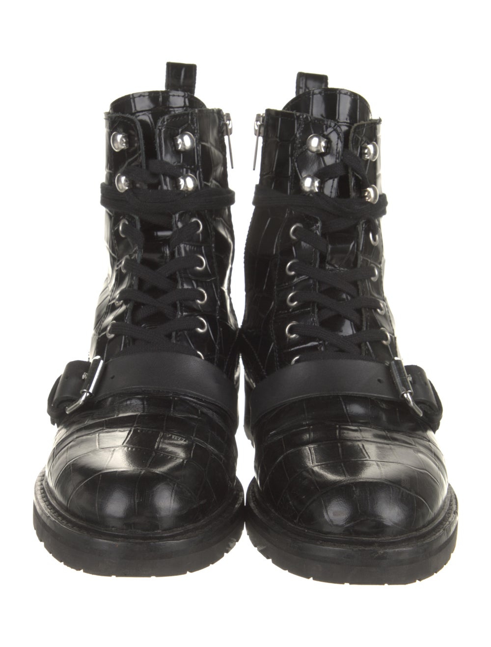 AllSaints Leather Animal Print Combat Boots - image 3