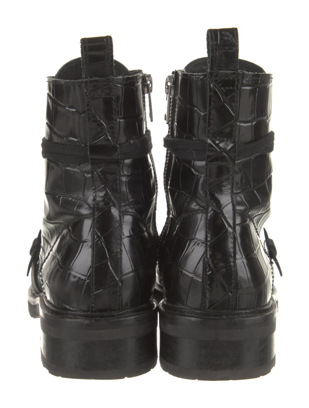 AllSaints Leather Animal Print Combat Boots - image 4