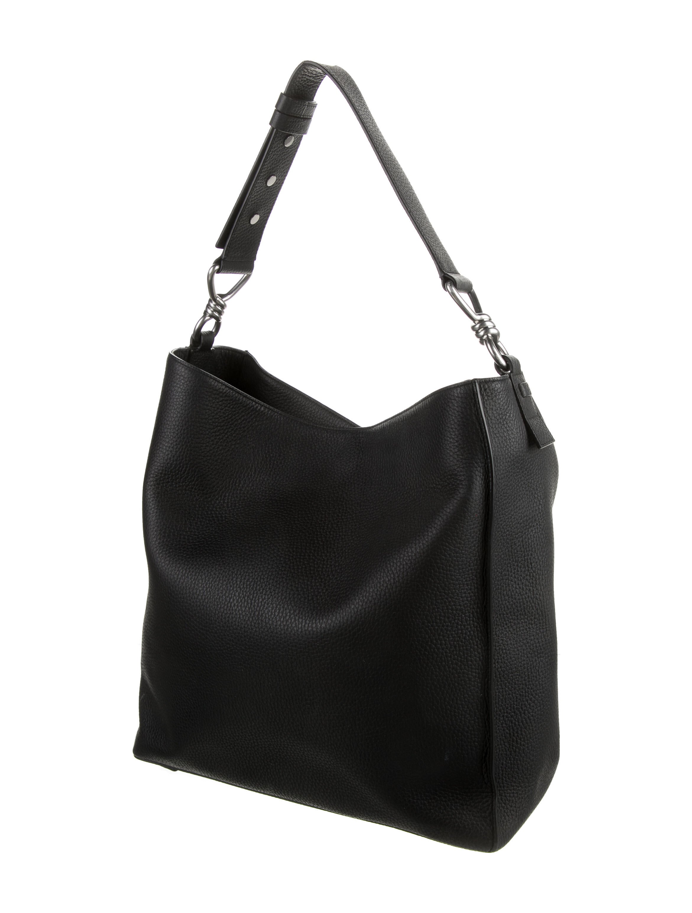 AllSaints Leather Shoulder Bag Black Shoulder Bags, Handbags
