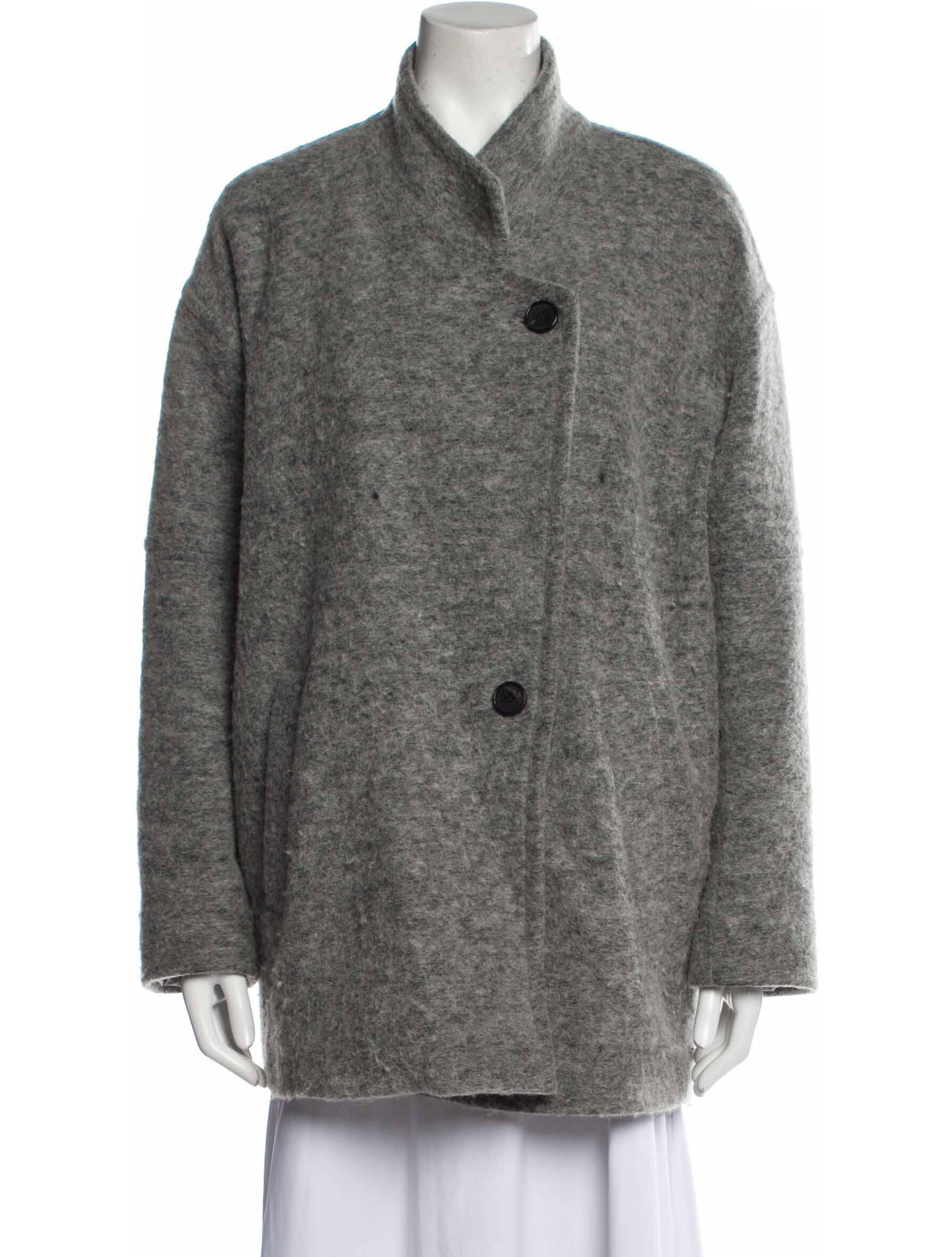 AllSaints Faux Fur Coat Grey Coats, Clothing WAQ65109 The RealReal