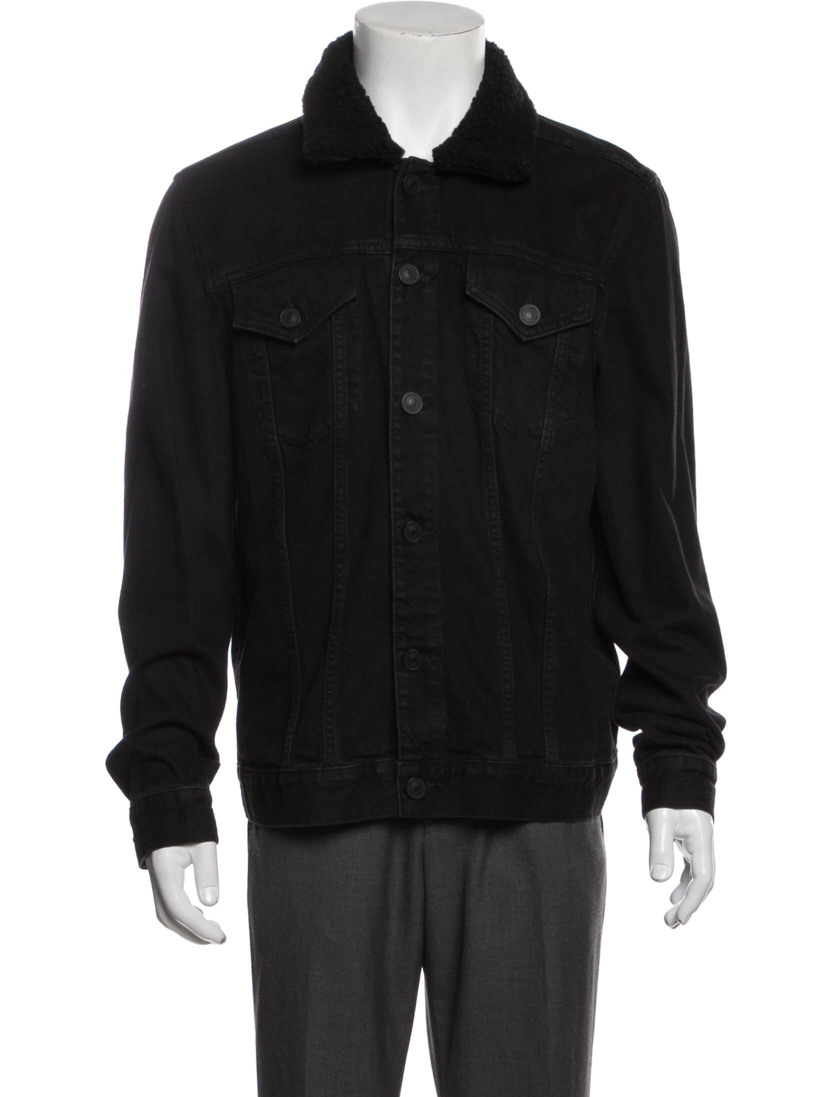 AllSaints Denim Jacket Black Outerwear, Clothing WAQ65885 The