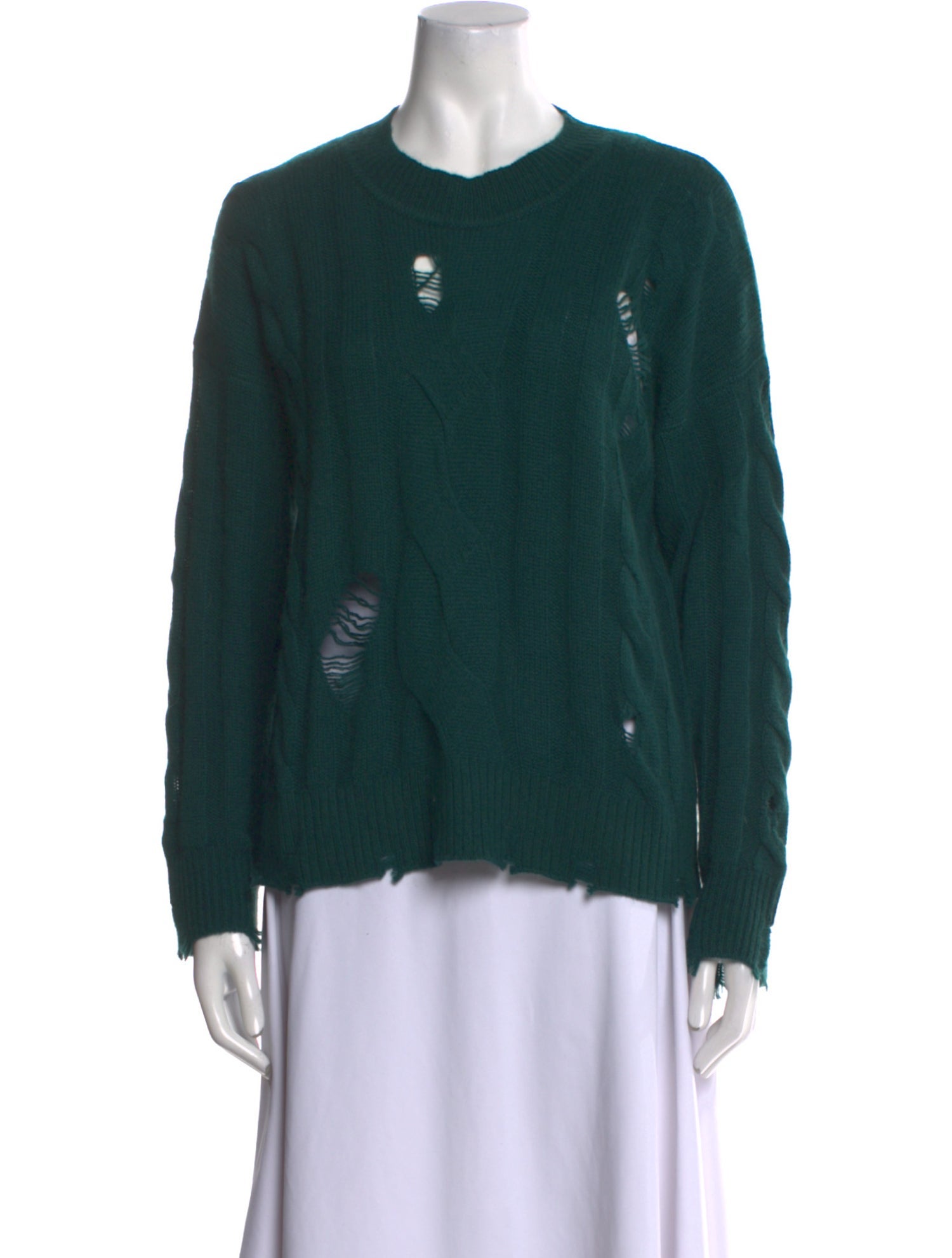 AQUA CASHMERE Cashmere Crew Neck Sweater