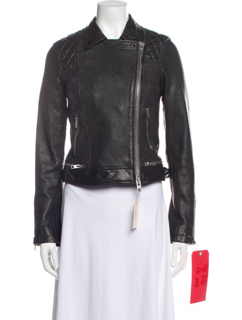 AllSaints Lamb Leather Biker Jacket
