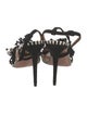 AQUAZZURA x RACIL Leather Tassel Accents Sandals