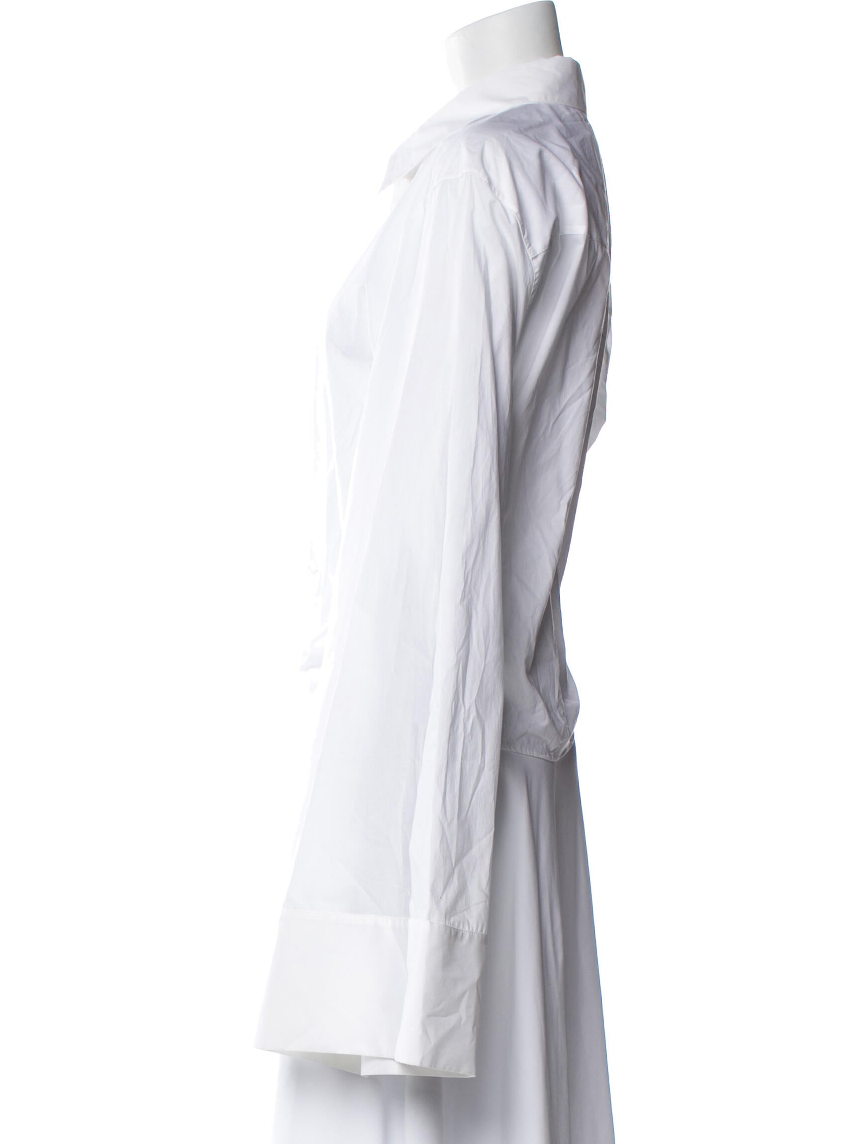 AQUAZZURA x RACIL Long Sleeve Button-Up Top