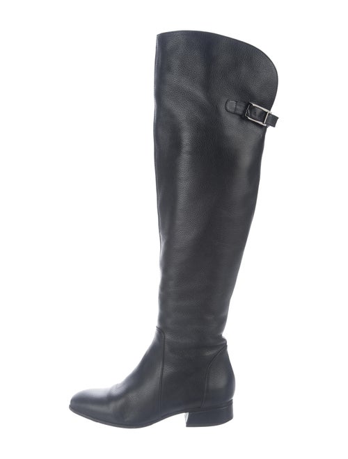 Aquatalia Leather Over-the-Knee Boots Black