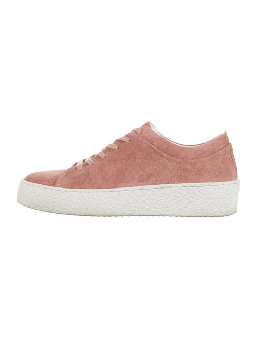 Aquatalia Suede Platform Sneakers Pink